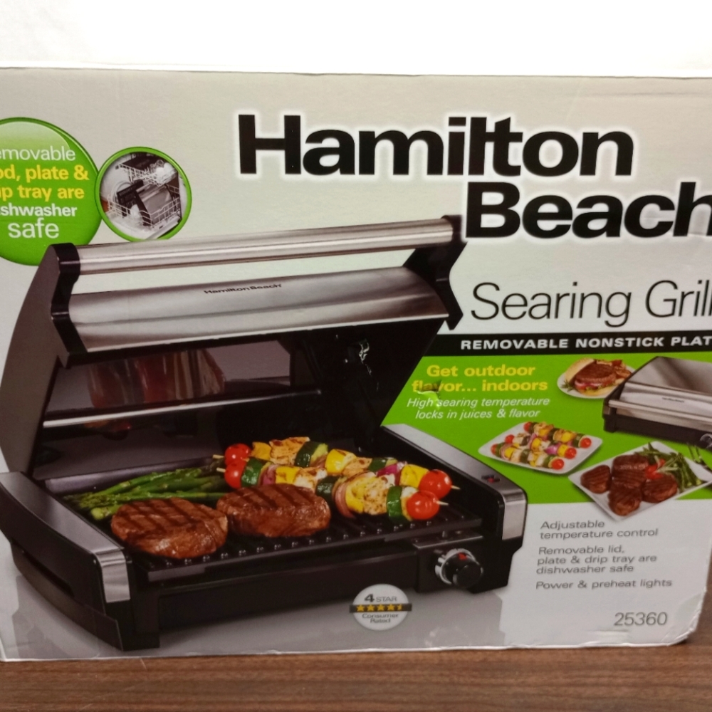 Hamilton Beach Electric Indoor Searing Grill 25360